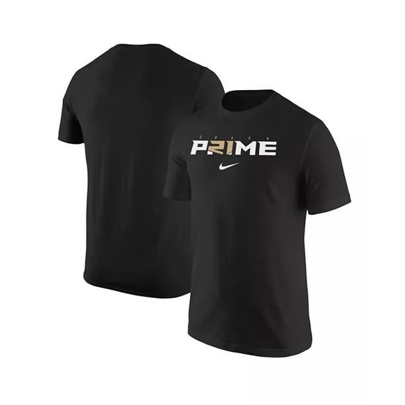 NWT Men's Deion Sanders Coach Prime Core T-shirt - Small - Black - Picture 1 of 7